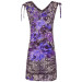 Ringella Beach Damen Nachthemd Strandkleid ohne Arm 221047 Violett Gr. 38 S Muster 