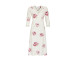 Ringella Damen Nachthemd Langarm Interlock Gr. 36 50 52 54 Baumwolle Off-White Blumen