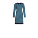 Ringella Damen Nachthemd Langarm in Bermuda Blau Gr. 36 100% Baumwolle