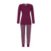 Ringella Damen Schlafanzug Langer Arm 511230 Beaujolais Gr. 38 S Muster 100% Baumwolle