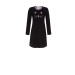 Ringella Damen Nachthemd Langer Arm 0561020 Schwarz Gr. 38 S Muster 100% Baumwolle