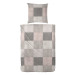Primera Edel Flanell Bettwäsche Sand Kiesel 135x200 80x80 cm 