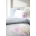 Baumwoll Satin Bettwäsche 135x200 80x80 cm in Weiß Silber Rosa Rosen