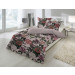 Primera Mako Satin Bettwäsche Blumen135x200 + 80x80 cm in Rosenholz