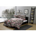 Primera Mako Satin Bettwäsche Blumen135x200 + 80x80 cm in Rosenholz