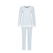 Ringella Damen Schlafanzug 2511222 Himmelblau Langer Arm 100% Baumwolle