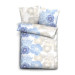 Biberna Castell Biber Bettwäsche Blumen Blau 135x200 + 80x80 cm