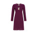 Ringella Damen Nachthemd 3511017 in Purple Wine Langarm Igel Motiv 100% Baumwolle