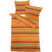 Dormisette Fein Biber Bettwäsche Orange 155x220 80x80 cm 