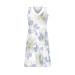 Ringella Damen Nachthemd ohne Arm blau V-ausschnitt Baumwolle Modal