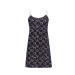 Ringella Lingerie Damen Nachthemd ohne Arm Herzen Navy Baumwolle Modal