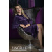 Ringella Damen Morgenmantel in Pflaume weicher warmer Flausch