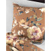 Bierbaum Mako Satin Bettwäsche Blumen Safran 135x200 mit 80x80 cm