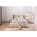 Estella Samt u Seide Flanell Bettwäsche Novara Creme 155x220 + 80x80 cm