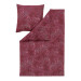 Estella Samt u. Seide Flanell Bettwäsche Paola in Purpur Rot 155x220 + 80x80 cm