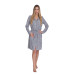 WeWo Damen Badekleid Hauskleid Frottee Kleid Kapuze Grau 36 38 40 42 44 46 48 50 52 54
