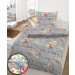 Renforce Bettwäsche 155x220 + 80x80 cm Grau Bunt