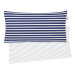 Farbe 21-blau Irisette Mako Satin Kissenbezug Streifen 40x80 cm