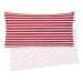 Farbe 61-rot Irisette Mako Satin Kissenbezug Streifen 40x80 cm
