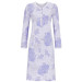 Ringella Damen Nachthemd 8511043 Langarm Knopfleiste Pastell Lila Gr. 36 S