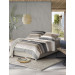 Irisette Mako Satin Bettwäsche in Sand Streifen 135x200+ 80x80 cm
