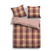 Tom Tailor Flanell  Biber Bettwäsche 200x200 + 2x 80x80 cm in Lachs