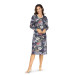 Comtessa Ascafa Damen Nachthemd langer Arm Plum Baumwolle Modal