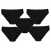 Damen Slips Alessia 100% Baumwolle 5er-Set in XL 46 48 Schwarz
