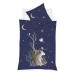 fleuresse Edel-Fein-Biber Bettwäsche Aspen Winter Bär Blau 155x220 + 80x80 cm