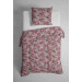 HnL Flanell Bettwäsche Colemi Pink 135x200 + 80x80 cm 100% Baumwolle Strickmuster