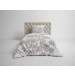 Heckett Lane Mako Satin Bettwäsche Dimont 135x200 80x80 cm Grau Blumen