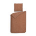 HnL Flanell Bettwäsche Uni Melange 135x200 155x220 cm Brick Red