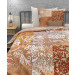 Heckett Lane Satin Bettwäsche Orido Braun Terra Orange 100% Baumwolle 135x200 + 80x80 cm