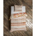 Heckett Lane Satin Bettwäsche Orido Braun Terra Orange 100% Baumwolle 135x200 + 80x80 cm