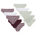 Linda Loom Damen 5-er Set Slip Luana  S M L 36 38 40 42 44 46 100% Baumwolle Streifen Uni