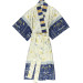 Bassetti Damen Kimono Oplontis V9 Blau S-M L-XL
