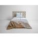 Heckett Lane Mako Satin Bettwäsche Fraya 135x200 oder 155x220 cm Blue Strandmotiv