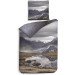 Heckett Lane Satin Bettwäsche Riley Berge Wolken 100% Baumwolle 135x200 + 80x80 cm Multicolor