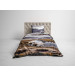 Heckett Lane Satin Bettwäsche Riley Berge Wolken 100% Baumwolle 135x200 + 80x80 cm Multicolor