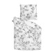 ZoHome Baumwolle Satin Bettwäsche Uruz Magnolieno 135x200 oder 155x220 cm Grau
