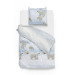 ZoHome Flanell Bettwäsche Ber Eisbär in Blau 135x200 + 80x80 cm in 100% Baumwolle 