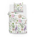 ZoHome Flanell Bettwäsche Nessa Weiß Blumen 155x220 + 80x80 cm in 100% Baumwolle 