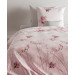 ZoHome Satin Bettwäsche Nancy Blüten 100% Baumwolle 135x200 + 80x80 cm in Rosa
