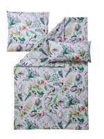 Estella Mako Satin Bettwäsche Benice in Platin 135x200 80x80 40x80 cm