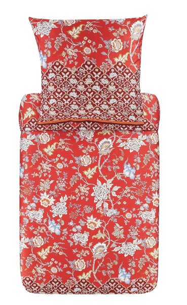 Bassetti Mako Satin Bettwäsche Vicenza R1 135x200 155x220 cm in Rot
