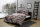 Primera Mako Satin Bettwäsche Blumen 155x220 + 80x80 cm in Rosenholz