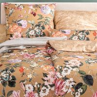 Estella Mako Satin Bettwäsche Fiore in Messing...