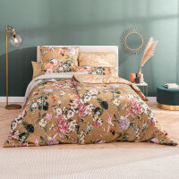 Estella Mako Satin Bettwäsche Fiore in Messing...