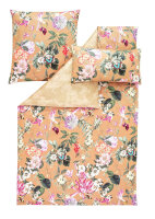 Estella Mako Satin Bettwäsche Fiore in Messing 135x200 80x80 40x80 cm