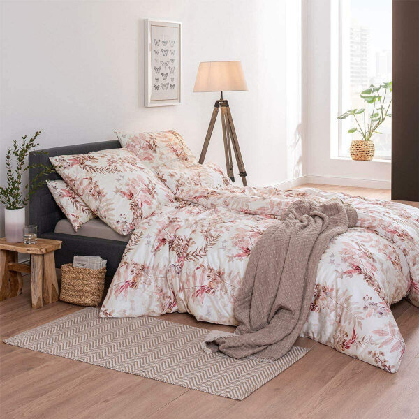 Estella Mako Satin Bettwäsche Evia in Rosenholz 135x200 80x80 40x80 cm